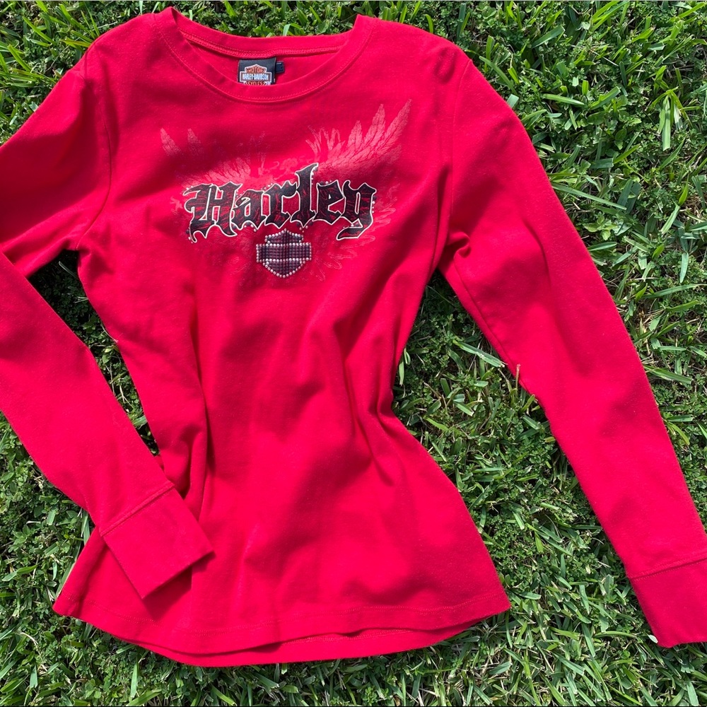 🤍 Red Harley Davidson Long Sleeve 🤍